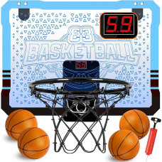 Stay Gent Mini Basketball Hoop for Children and Adults, Mini Basketball Hoop Indoor for Door Hanging Room and Air Pump Bedroom, Office, Sports Game Set Gifts for Boys and Girls