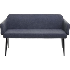 Mendler HWC-L13 Dining Room Bench Upholstered Bench Wardrobe Bench Backrest Fabric / Textile 133 cm Anthracite