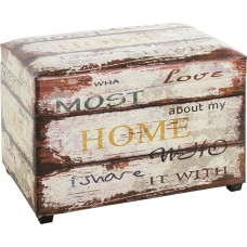 HAKU Möbel Faux Leather MDF Seat Chest Dimensions W 58 cm x H 42 cm x D 39 cm Style: Industrial