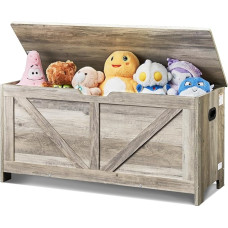 VEVOR Children's Seat Toy Storage Bench with Storage Space Children's Toy Box Toy Storage Toy Box with Hinged Lid and Safety Hinge, 990 x 395 x 480 mm