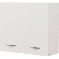 Shally Dogan Wall Cabinet with Drip Tray for the Kitchen, Wall Cabinet Made of Durable Wood, Wall Cabinet with Two Doors and Two Shelves, Dimensions 80 x 32 x 72 H cm (White)