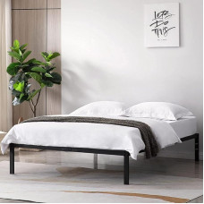 TATAGO Bed Frame 100 x 195 cm Slatted Frame Metal Bed 41 cm Bed Frame Robust, Easy Assembly, Extensive Storage Space