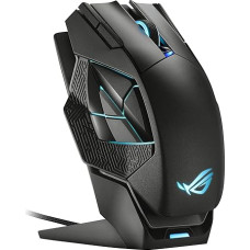 ASUS ROG Spatha X Wireless Gaming Mouse (Magnetic Charging Stand, 12 Programmable Buttons, 19,000 DPI, Push-Fit Hot Swap Switch Sockets, ROG Micro Switches, ROG Paracord and Aura RGB Lighting)