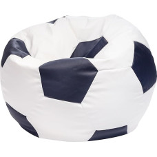 Ecopuf Bean Bag Ball - Bean Bag Ball - Bean Bags for Gaming Bag - Accessories for Football Children's Room - Eco Leather - 65 x 45 cm, Blue E11