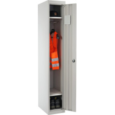 Mendler Boston T163 Wardrobe Wardrobe Metal 180 x 30 x 50 cm in Accordance with ASR A4.1 Grey
