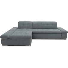 Domo Collection Moric Corner Sofa with Bed / Sofa, with Pull-Out Bed, in L-Shape, Couch with Armrest Function, 300 x 172 x 80 cm, Sofa Bed in Grey