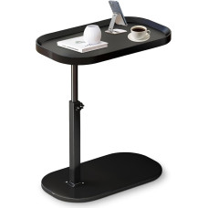 XUDREZ Adjustable C-Shaped Side Table, 360° Rotatable, C-shaped Side Table, Coffee Side Tables that Slide Below, Modern Small Coffee Table for