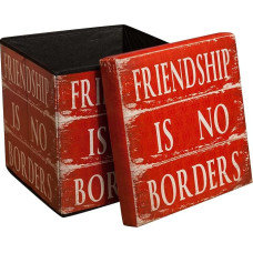 Biscottini Bean Bag for Children and Adults, 33 x 33 x 33 cm, Resealable Storage Boxes with Lid, Square Bean Bag with Decor