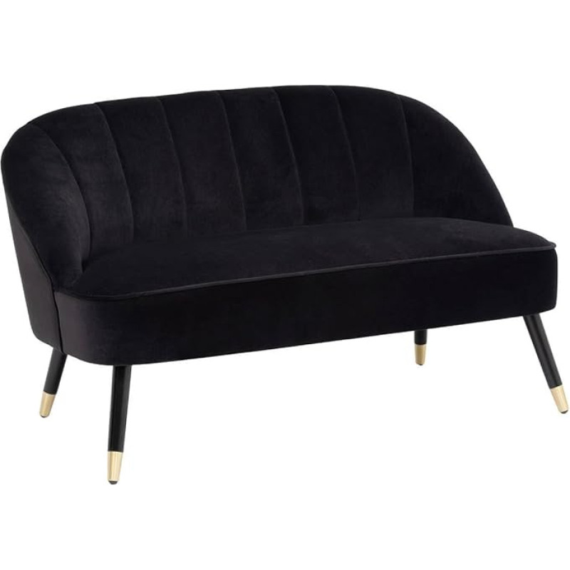 Atmosphera Naova 2-Seater Bench Velvet Black