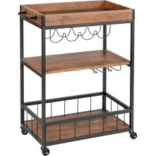 Wenko 54125100 Kitchen Trolley, Black