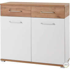 Germania GW-Topix 3777-513 Chest of Drawers 40 x 96 x 87 cm Wood White / Navarra Oak Replica