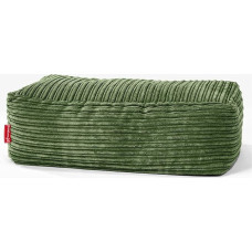 Lounge Pug, Large Footstool Pouf, Cord Vert Forêt