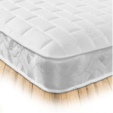Starlight Beds Brick Design Quilted Spring Mattress with Memory Foam Layer, Soft Strength, White, 18 cm Deep, Shorty Mattress (70 x 150 cm)
