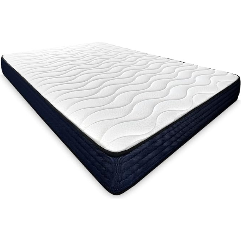 mattfy - Kloe Viscoelastic Reversible Mattress 150 x 190 cm Firm and Comfort for Winter/Summer Height 23 cm