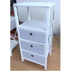 Kit Closet AUX Furniture 3 Box Grey Fabric Side Furniture 86X60X11