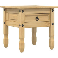 vidaXL Side Table, Coffee Table with Drawer Metal Handle, Sofa Table for Living Room, Bedroom, Bedside Table, Tea Table, Solid Pine Wood