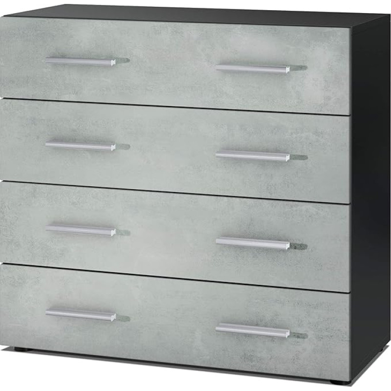 Vladon Pavos V1 V2 Chest of Drawers, Black