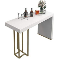 Hallway Narrow Console Tables Behind Sofa Table Marble Stone Top Standing Table for Dining Room Living Room Kitchen Island Console Gold 120x40x102.5cm