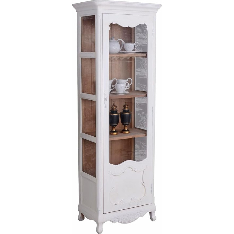 Palazzo HMA02 Rustic Display Cabinet Country House Style Antique Shabby Chic Vintage Shelf 184 x 54 cm