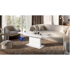 DC-1 Designer Coffee Table, High-Gloss, Fully Adjustable Pull-Out Dining Table