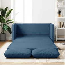 Emmtore Floor Sofa, Foldable Floor Bed Sofa with Sleep Function, Sofa Bed with Metal Frame, Folding Sofa Bed for Living Room, Bedroom, Fabric, Blue