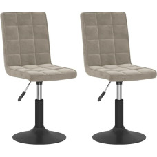 vidaXL 2 x Dining Room Chairs, Rotatable Height-Adjustable, Kitchen Chair, Swivel Chair, Dining Chair, Upholstered Chair, Recliner Chair, Living Room Chair,