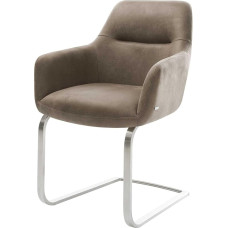 Pejo-Flex Swing Chair Flat Stainless Steel Microfibre Taupe Vintage Pocket Spring Core