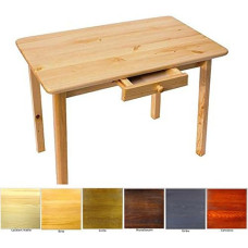 Solid Pine Dining Table with Drawer, Kitchen Table, in Various Sizes