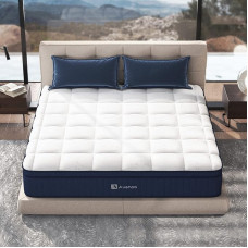 Avenco Matratze 140×190 h2,3-Zonen Rollmatratze,10 Zoll Bambus Holzkohle Schaumstoff Taschenfederkern , Luxuriöse Atmungsaktive Tencel Stoff Federkern Hybrid Matratzen, CertiPUR-US Zertifikat,25cm