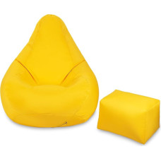 Loft 25 Gaming Bean Bag Outdoor Gaming Chair for Indoor Living Room Outdoor Water Resistant Ergonomic Design for Body Support Durable (Yellow, Bean Bag Set)