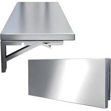 Faltbares Wandregal - Edelstahl Platzsparende Aufbewahrungslösung für Küche, Restaurant, Garage, Wäsche - 100 x 40 cm Langlebig und vielseitig