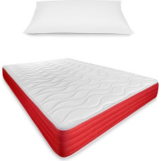 DUÉRMETE ONLINE Memory Foam Lite Reversible Mattress, Anti-Dust Mite, Antibacterial and Hypoallergenic, Viscosoft, White, 90 x 190 cm