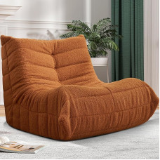 Cansunna Bean Bag Chair Sofa Sack Large Bean Bag Adult Fireplace Lounger Memory Foam Chair for Home Apartment or Playground Brown