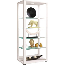 VCM Glasol lV Standing Glass Display Cabinet with Tempered Safety Glass Dimensions Approx. H 115 x W 52 x D 35 cm Modern and Space-Saving Glass Display Cabinet
