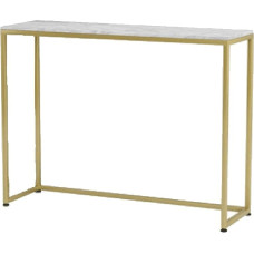 MOooy Console Table, Marble Console Sofa Table, Coffee Table, Computer Desk, Coffee Snack, Living Room or Hallway (Color : Black Color) (Gold Color)