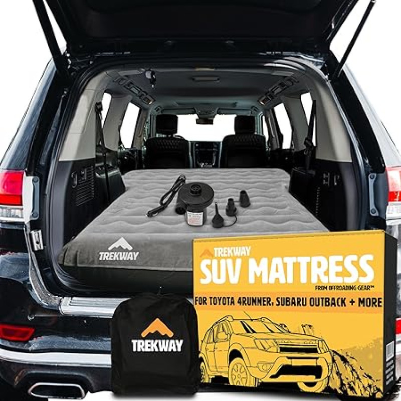 Offroading Gear Trekway Inflatable 4 Road Vehicle Air Mattress with Side Chambers for 4Runner, Pilot, Cherokee, RAV4, etc