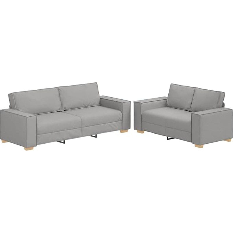 Vopese 2-teiliges Sofa-Set mit Kissen, wolkengrauer Stoff Sofa Model3324699