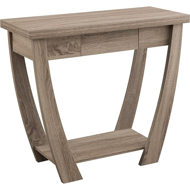 ioHOMES Bond Contemporary Single Drawer Console/Sofa Table with Fixed Shelf Below for Storage, Light Oak