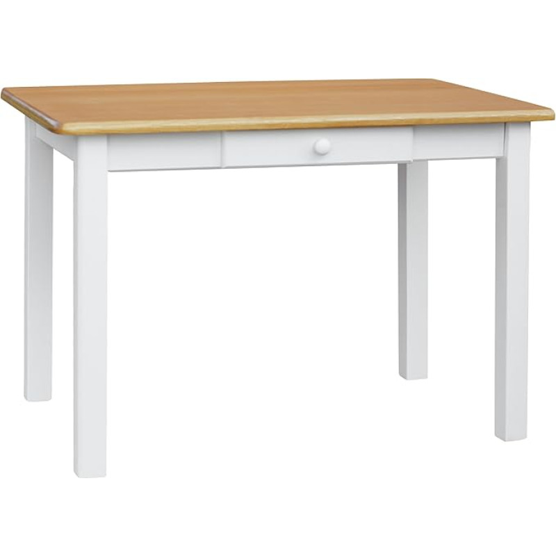 k koma Dining Table Kitchen Table Solid Pine Restaurant with Drawer Manufacturer New Alder (70 x 100)