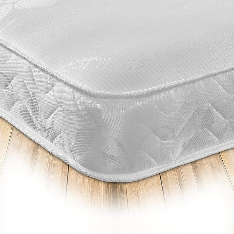 Starlight Beds Stress Free Double Mattress, Soft Memory Foam Spring Mattress, 18 cm Deep 135 x 190 cm, White