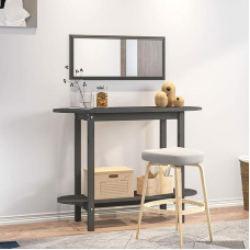 LAPOOH Console Table, Chest of Drawers, Side Table, Living Room Table, Side Shelf, Media Console, Side Table, Grey, 110 x 40 x 80 cm, Solid Pine Wood