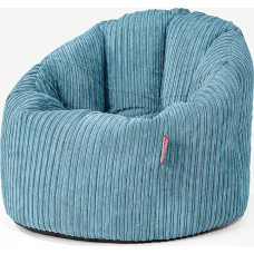 Lounge Pug, Cuddly Lounge Chair Sofa Bed Cord Turquoise