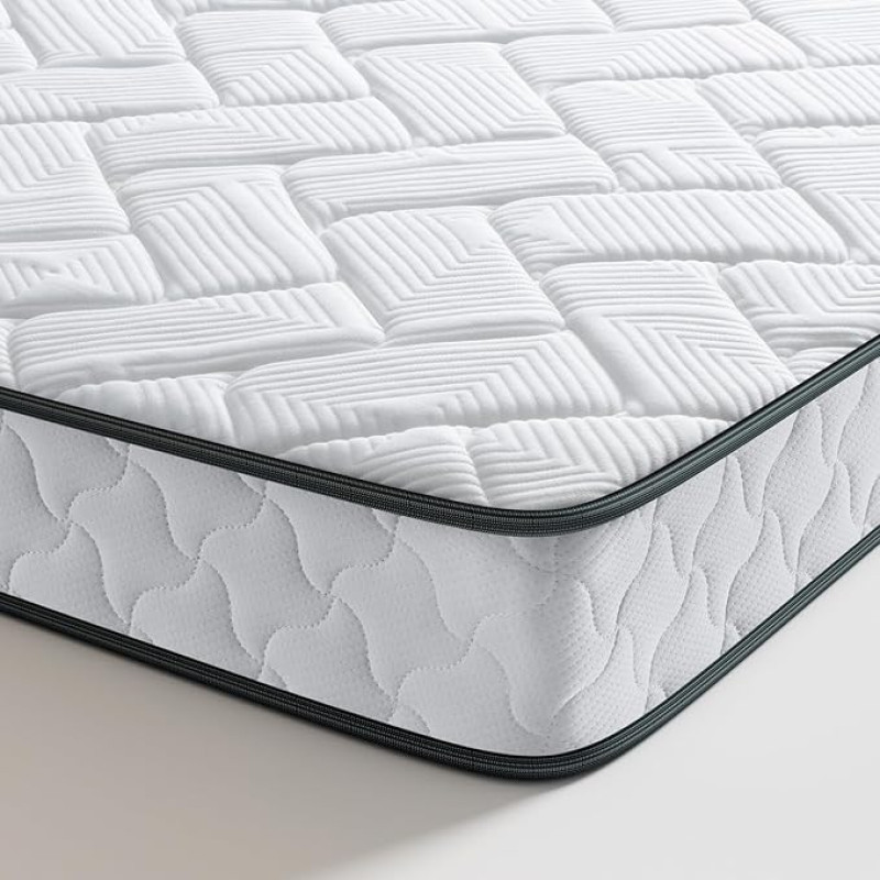 Maxzzz Double Mattress 135 x 190 cm Double Spring Mattress Soft Medium Firm 135 x 190 cm White