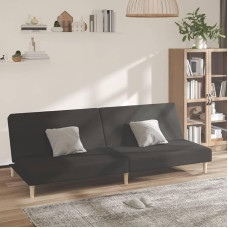 Xichuzi Sofa Bed 2-Seater Black Fabric, Lounge Sofa, Sofas & Couches, Relaxing Sofa, Couch for Living Room - 375725
