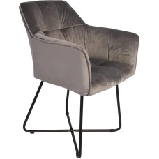 SAM Kipper Armchair, 3 Colours, Velvet Upholstered, Black Metal Frame, Scandinavian Style