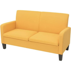 Refined Fabric Sofa Upholstered Sofa Lounge Sofa Seating Furniture Design Sofa Living Room Sofa 2-Seater 135 x 65 x 76 cm Yellow