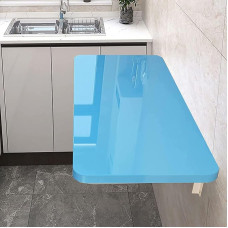 Space-Saving Wall Mounted Fold Down Floating Desk - Drop Leaf Table for Small Spaces Ideal for Laundry Kitchen & Dining Use Compact Design for Easy Storage