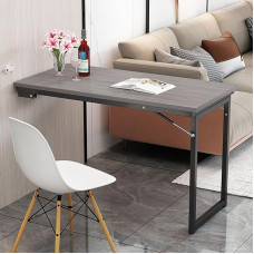 Compact Folding Drop Leaf Table - Wall-Mounted Dining Table Space-Saving Floating Desk for Kitchen Dining Room Bedroom Office - Versatile & Stylish Design