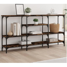 Gecheer Console Table Side Table Hallway Table Decorative Sideboard Entrance Table Coffee Table Small Exhibition Table Sofa Table Smoked Oak 160 x 29 x 80 cm Wood Material