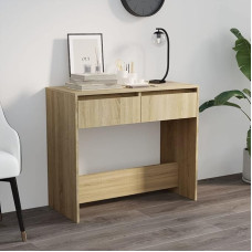 Gecheer Console Table, Side Table, Sofa Table, Entrance Table, Hallway Table for Living Room, Hallway, Sonoma Oak, 89 x 41 x 76.5 cm, Wood Material